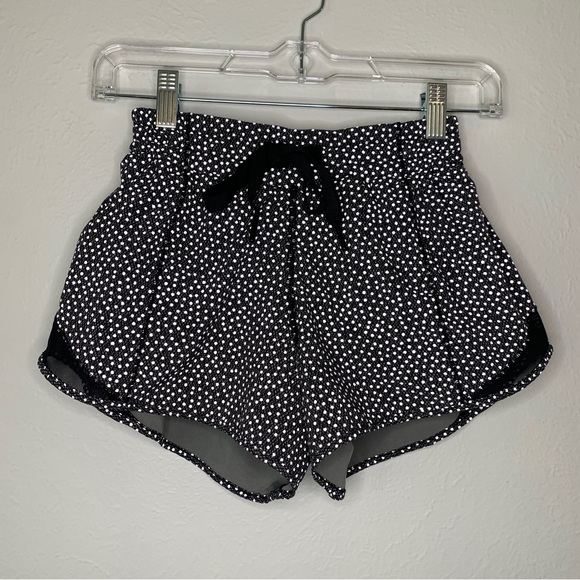 lululemon athletica Pants - lululemon athletica Black and White Polka Dot Running Shorts